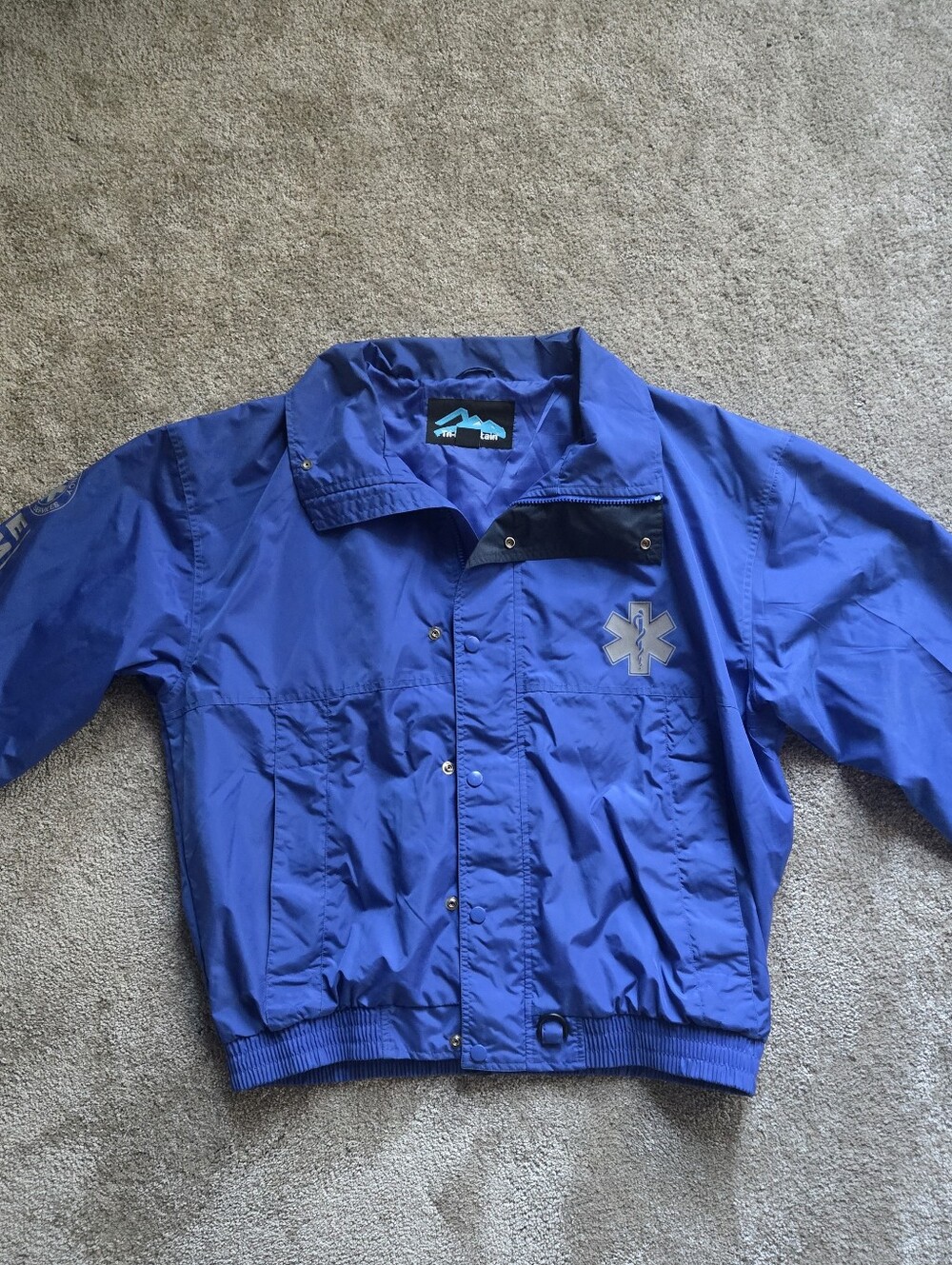Vintage Blue EMS Lightweight Windbreaker Jacket